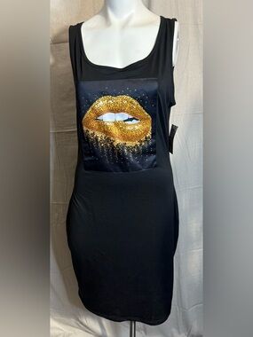 Minette Black Sleeveless Scoop Neck Dress PTP 24